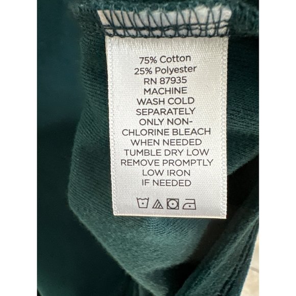 Susan Graver size M forest green split neck velour tunic top - Picture 4 of 5